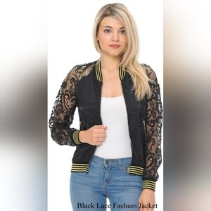 Black Lace Fashion Jacket